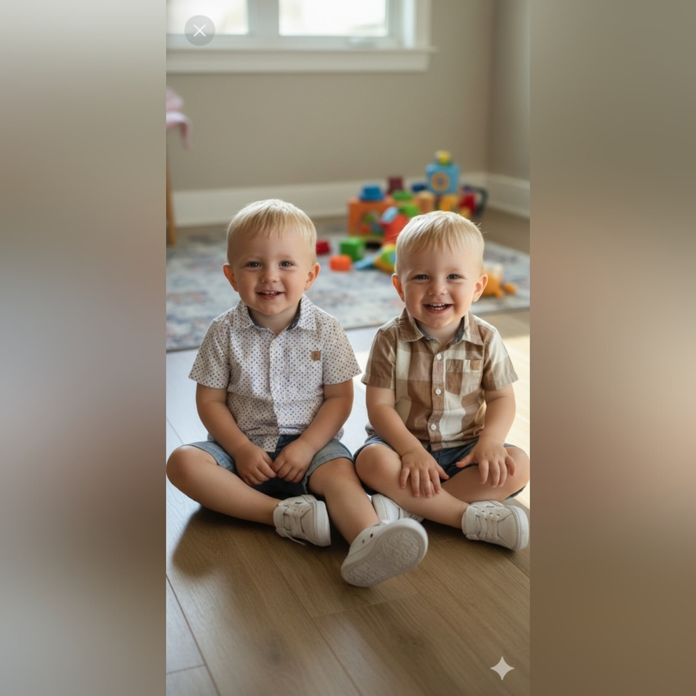 Kids Casual Checkered and Polka Dot Shirts ○BUNDLE○